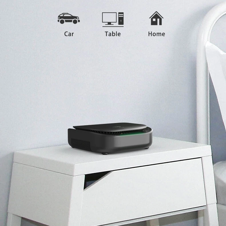 PM2.5 Display Car Air Purifier Portable Desktop Mini Room In Cars Purifying Air Pollutants USB Air Purifier