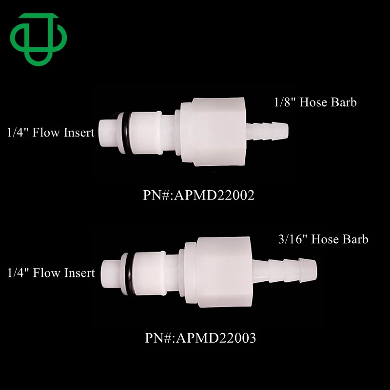 1/8 3/16 1/4 5/16 3/8 Inch Straight Hose Tail Barb Push to Connect Fitting Quick Disconnect Coupling Shut Off Hose Connector