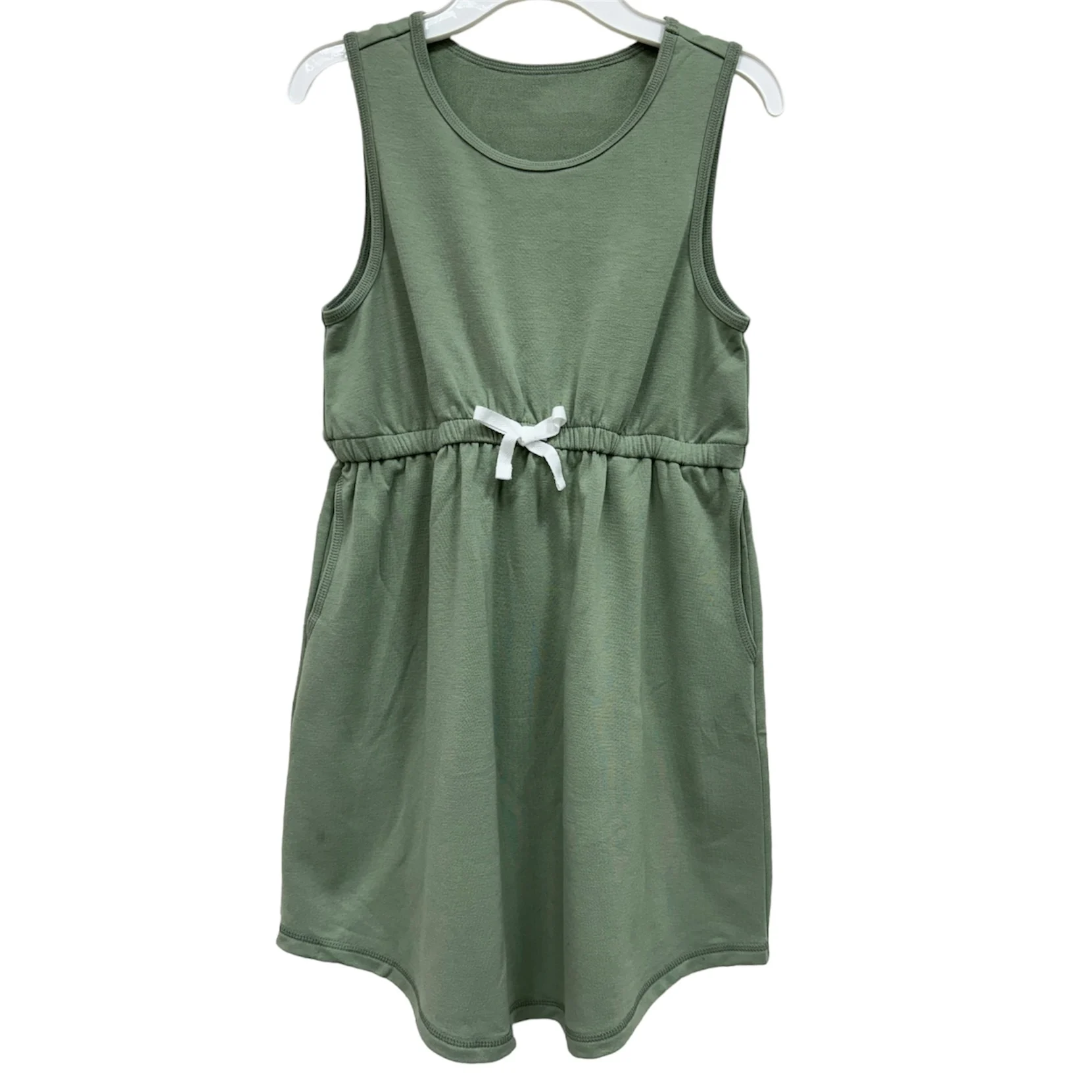 Great Quality O-Neck French Terry Dress Midi A-Line Dress For Children