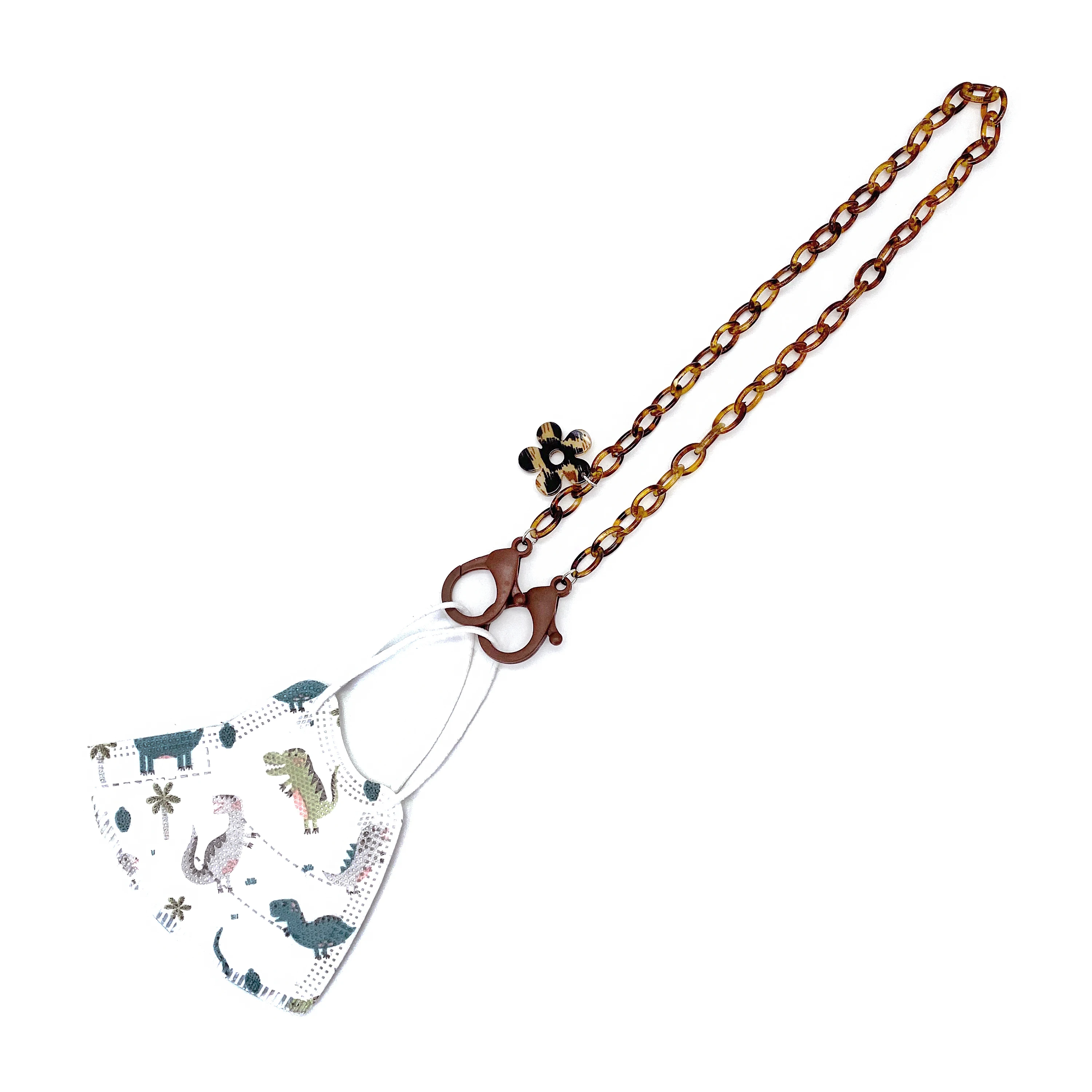 children amber acrylic hanging Anti-lost Face-mask chain