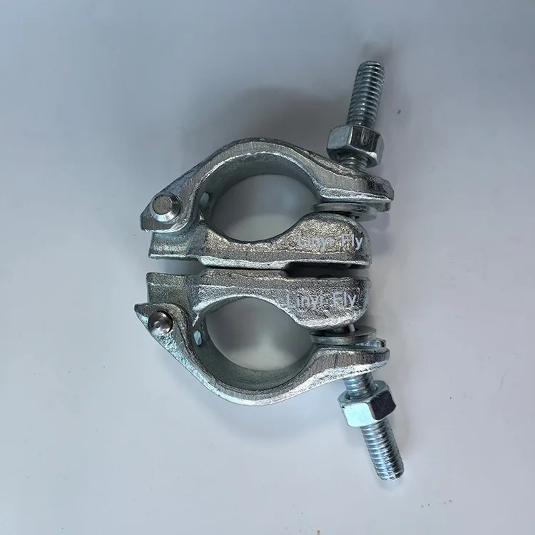 Chinese Factory High Quality galvanized pressed drop forged scaffolding clamp double swivel coupler clamp