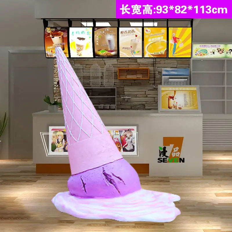 Fiberglass Figurine Candy party decorations props ice cream cone gresouice/ice cream store fiberglass ice cream cone donuts