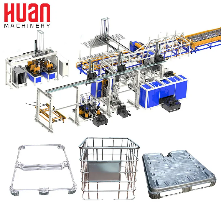 IBC tank cage frame automatic production line tubular mesh spot welding machine ibc tank making machine