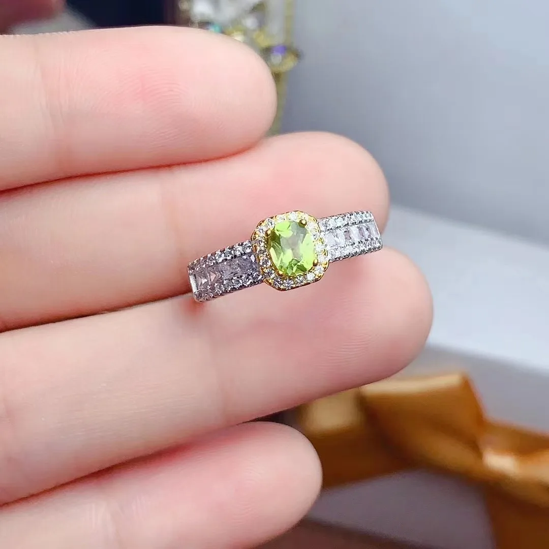 New Design Competitive Good Price 925 Sterling Silver Leaf King Mother Daughter Natural Gemstone Rings