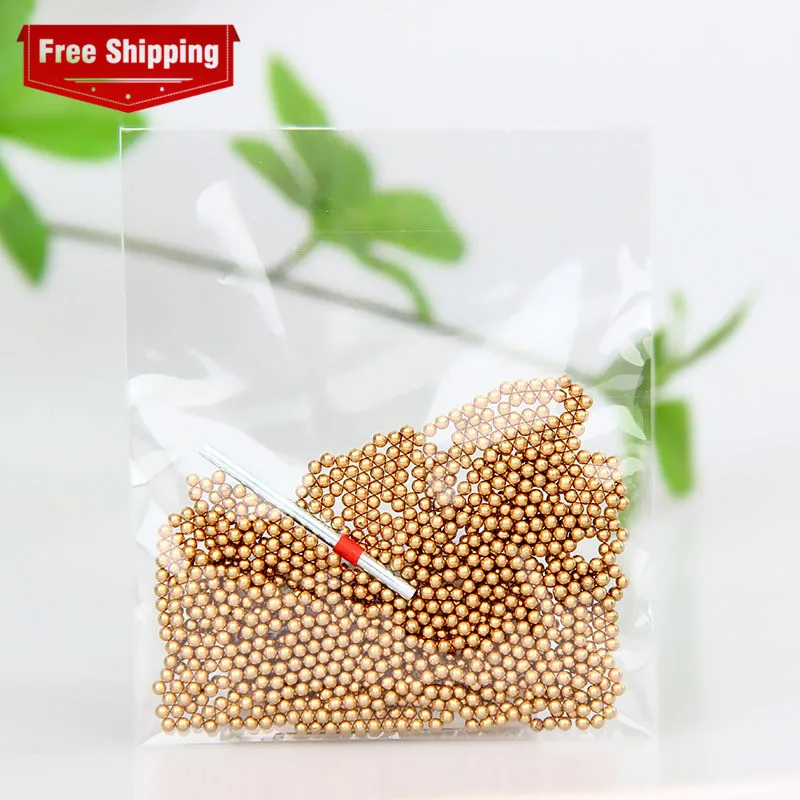 free shipping 1000pcs/bag Bulk TCM ear gold Magnetic Pellet