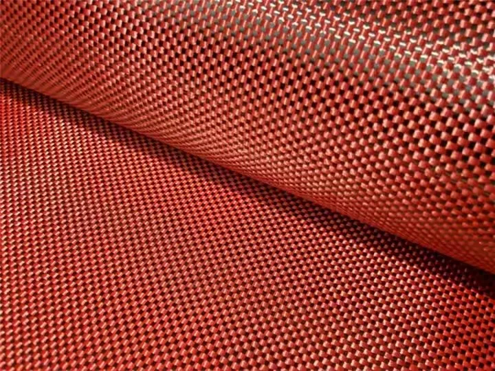 best quality carbon fiber fabric 3k red silver spread tow twill  carbon fiber fabric roll price