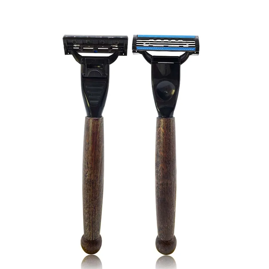 Luxury Eco-friendly Wood Razor Biodegradable Natural Wooden Safety Shaving Razor