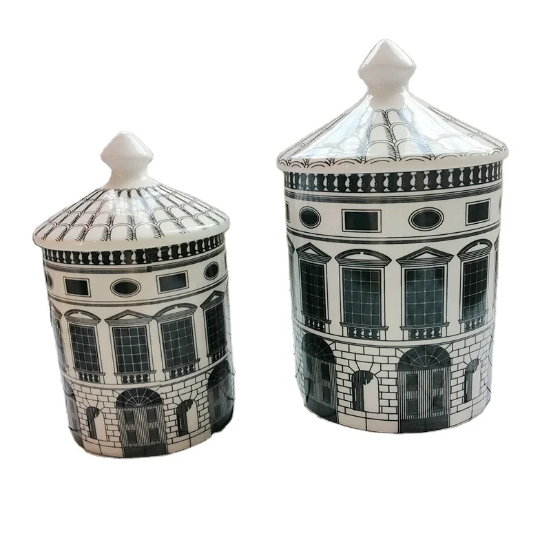 Дизайнерские ароматерапия человеческое лицо 8 oz 10-унциевая миниатюрная лампы в форме свечи контейнер чашки купол фарфор пустые керамические свечи держатель с крышкой и коробка