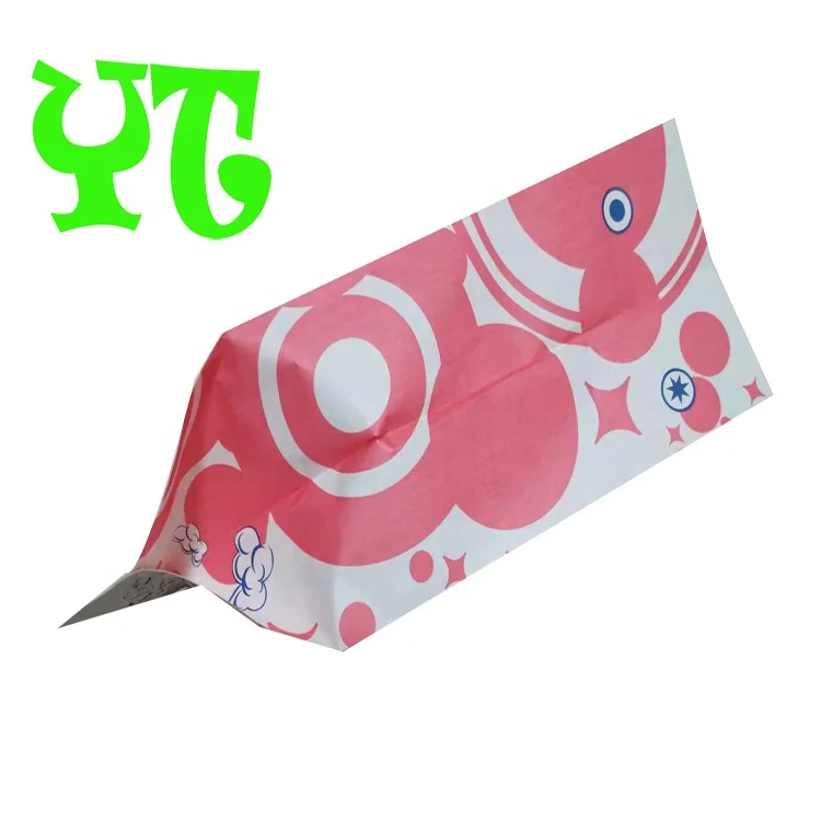 customized printing factory price microwave bags for popcorn / waterproof greaseproof kraft packaging for popcorn