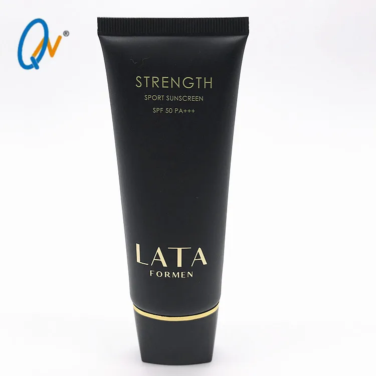 Luxury Black Color Cosmetic Squeeze Tube for Sunscreen Cream/Facial Cleanser/Shampoo Tubes Containers Skin Care Packaging
