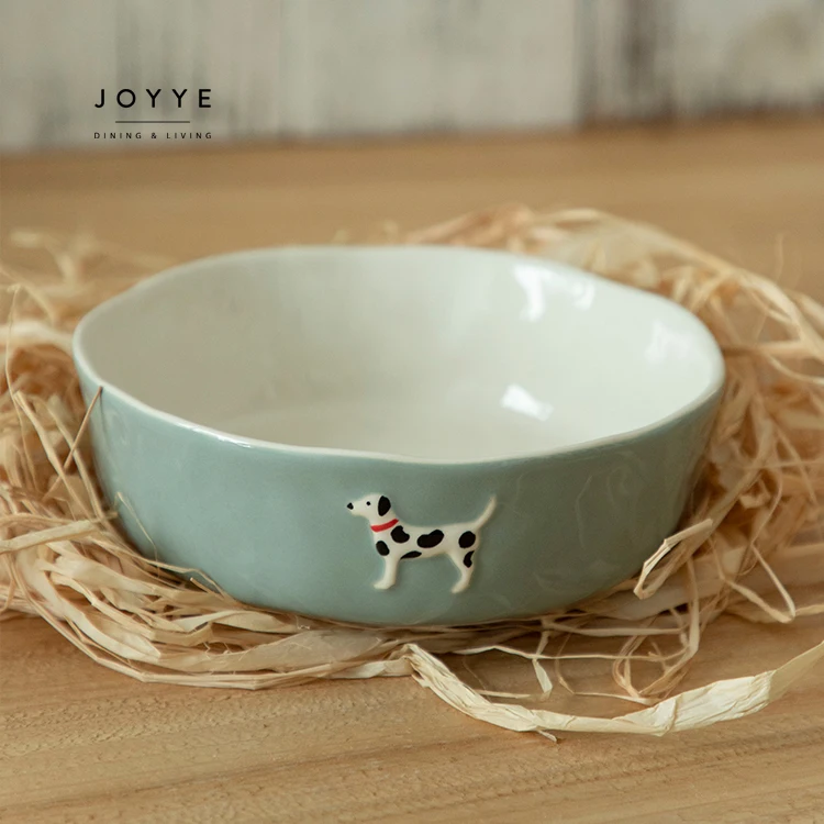 JOYYE Great Value Combo Cat and Dog Ceramic Pet Bowl Set Perfect Pet Gift for home / friends