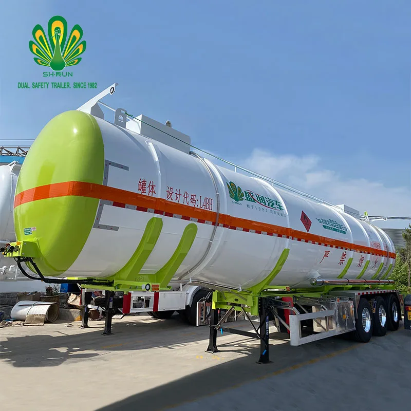 Carbon steel 40kl fuel tanker semi trailer for gasoline diesel HFO transportation and