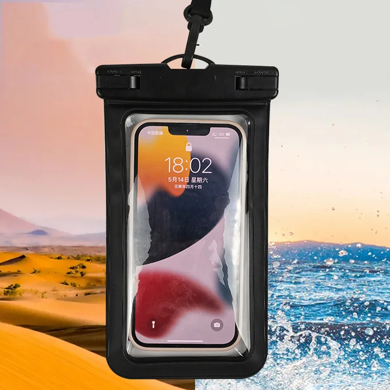 Customized Plastic Phone Waterproof Bag Transparent PVC Waterproof Phone Case Outdoor Swimming Waterproof Bag For Mobile Phone
