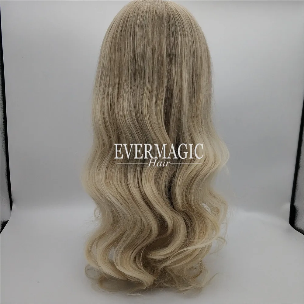 Custom Luxury Balayage Highlight ash 8/60 Color Wavy 130% 150% 180%Density Lace Front Wig Full Lace Human Hair Wigs