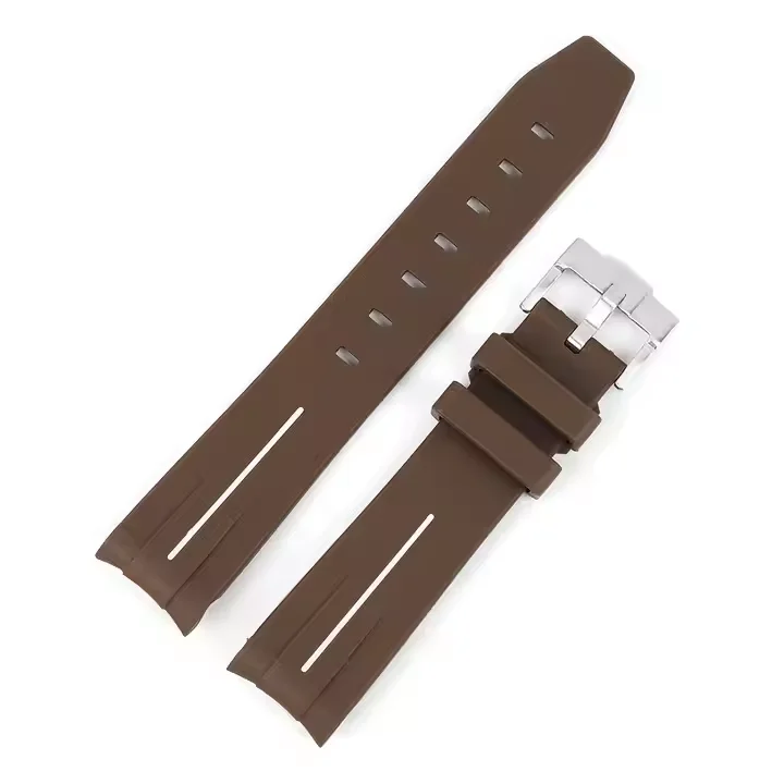 New Diving Waterproof Sport Watch Bands Straps for  20mm Curved End Rubber Watch Strap for Smartwatch