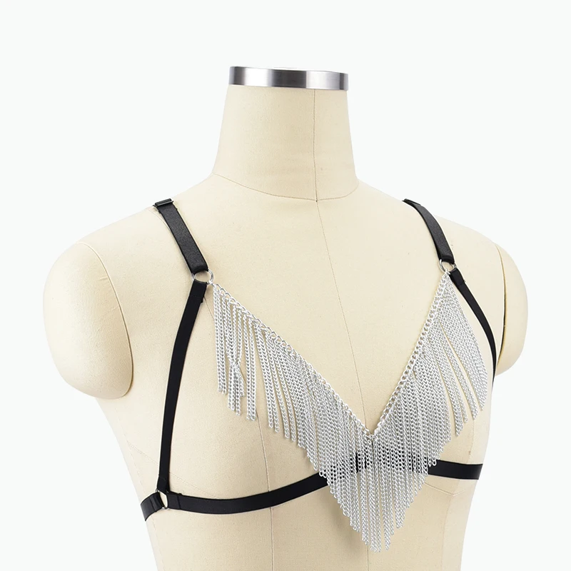 Women Goth  Harness Sexy Lingerie Top Gothic Cage Fetish Bra Clothes For Rave Bondage Dress Harajuku Body Harness