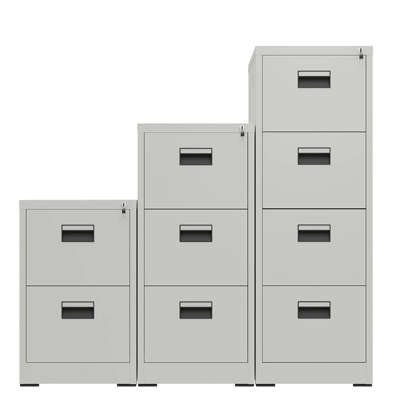 Office Drawer Cabinet Metal Vertical Filing Cabinet Steel Drawers 4 Drawer Storage Cabinet with central locking