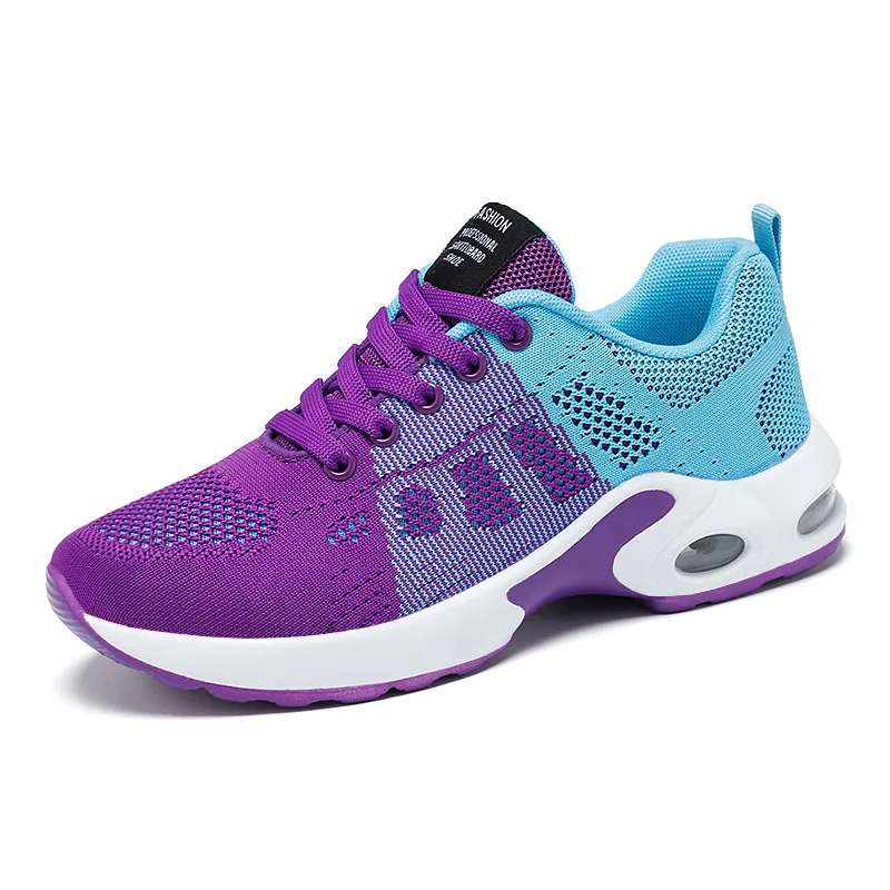 Chinese Factory Anti Slip Breathable Ladies Light Weight Running Shoes Air Cushion Sneakers With Wholesale Price