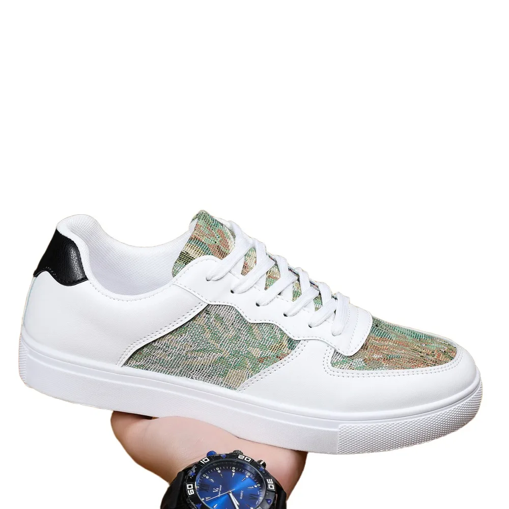 Factory direct supply korean style fashion flat sport sneakers casual shoes for men