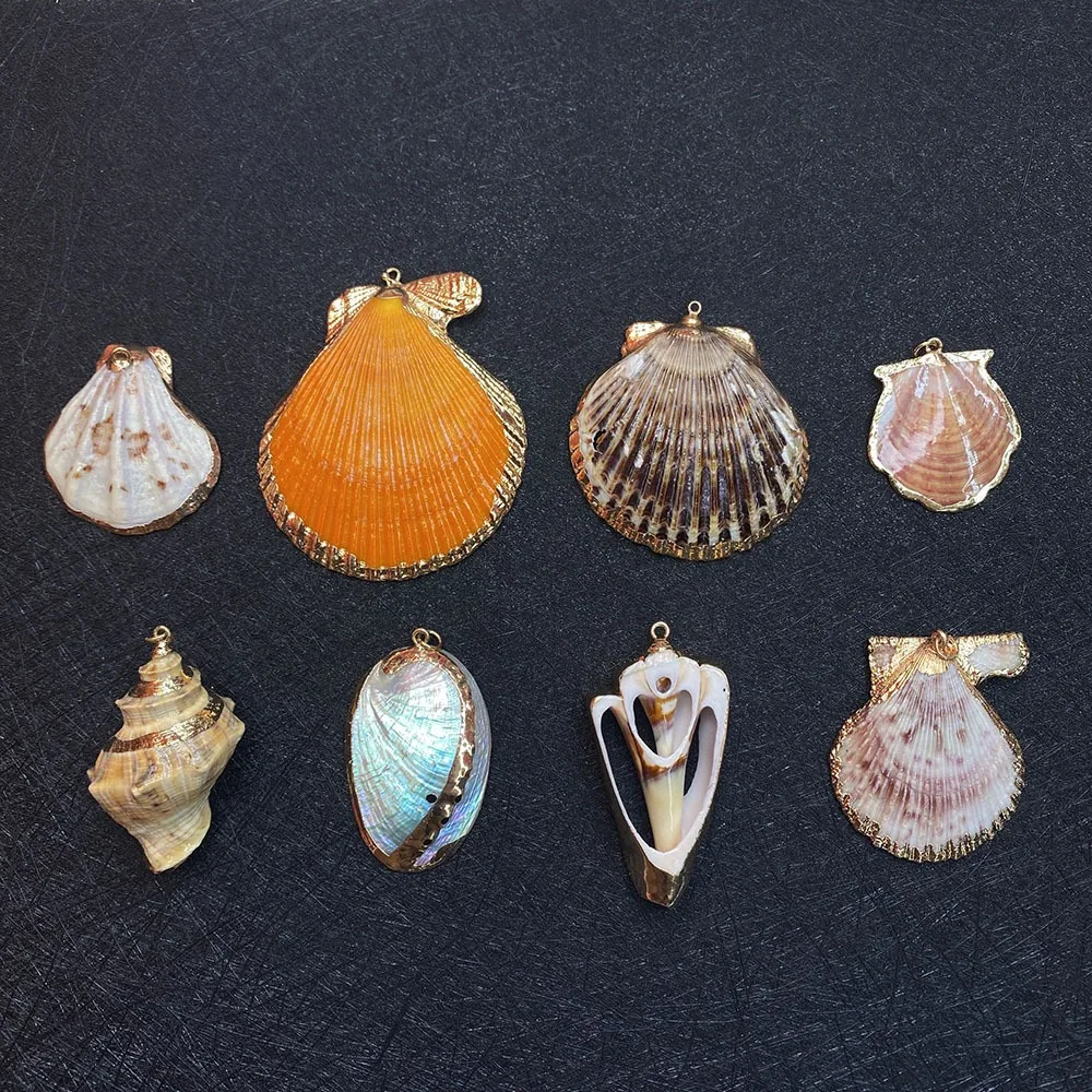 Shell Charms Beach Seashell Conch Shells Charm Summer Ocean Pendant Decor for Bracelets Jewelry Making Necklaces Earrings