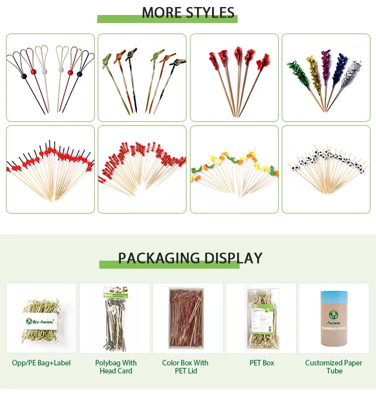 Popular Product Disposable Bamboo Knot Skewer Handmade