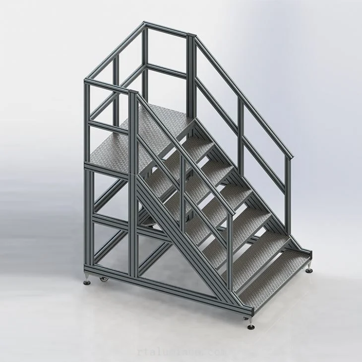 Industrial stepping platform climbing ladder industrial platform step ladder