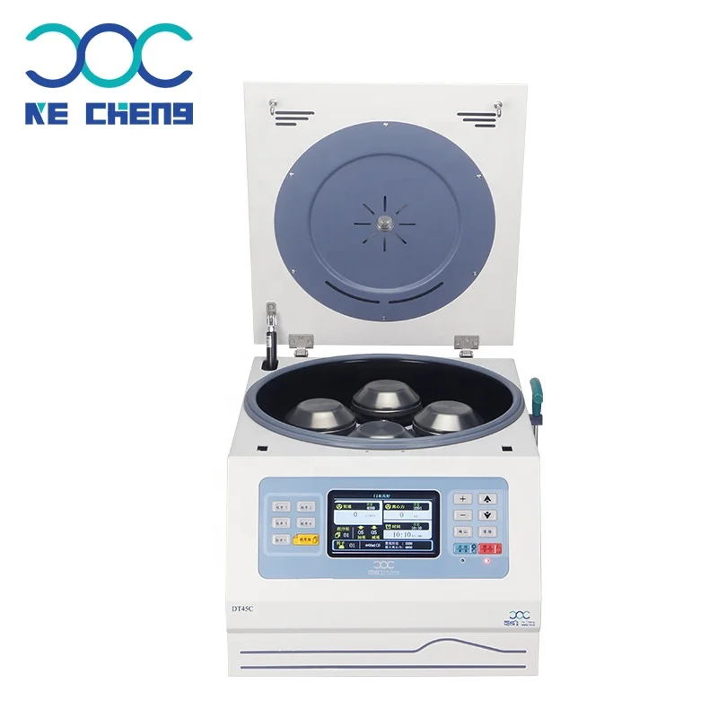 DT45C Tabletop 5500rpm Laboratory Low Speed 4x750ml Large Capacity Medical Centrifuge