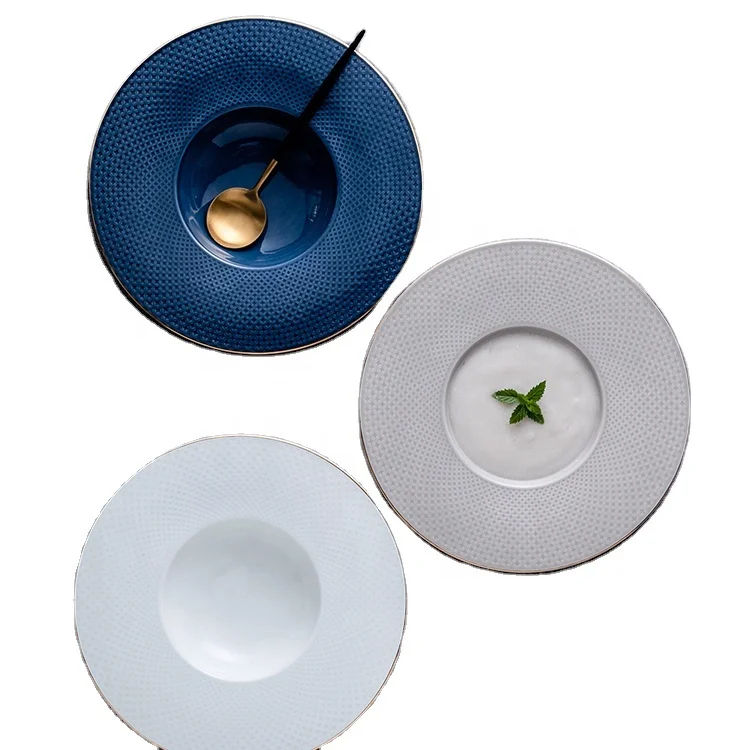 
wholesale Porcelain soup dinner plates pasta plate pasta plate 