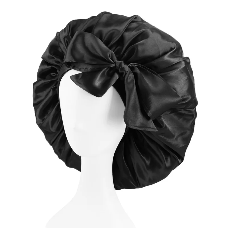 Hair Satin Bonnet For Sleeping Shower Caps Silk Caps With Wide Elastic Band Night Sleep Cap Bonnets For Black Women Braids