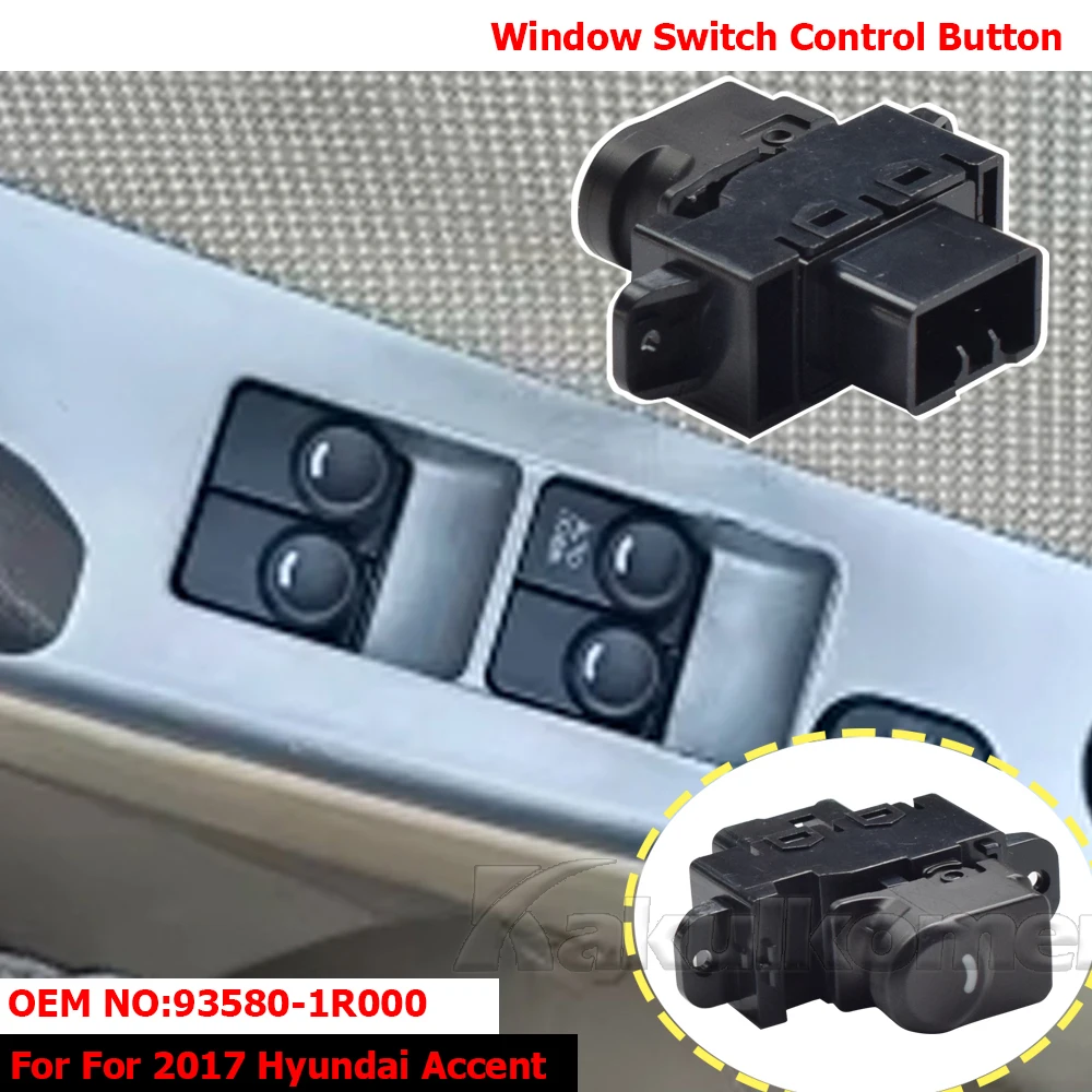 Car Power Window Single Lifter Switch Button Fit For Hyundai Accent 2011 2012 2013 Solaris Accent 93580-1R000 935801R000