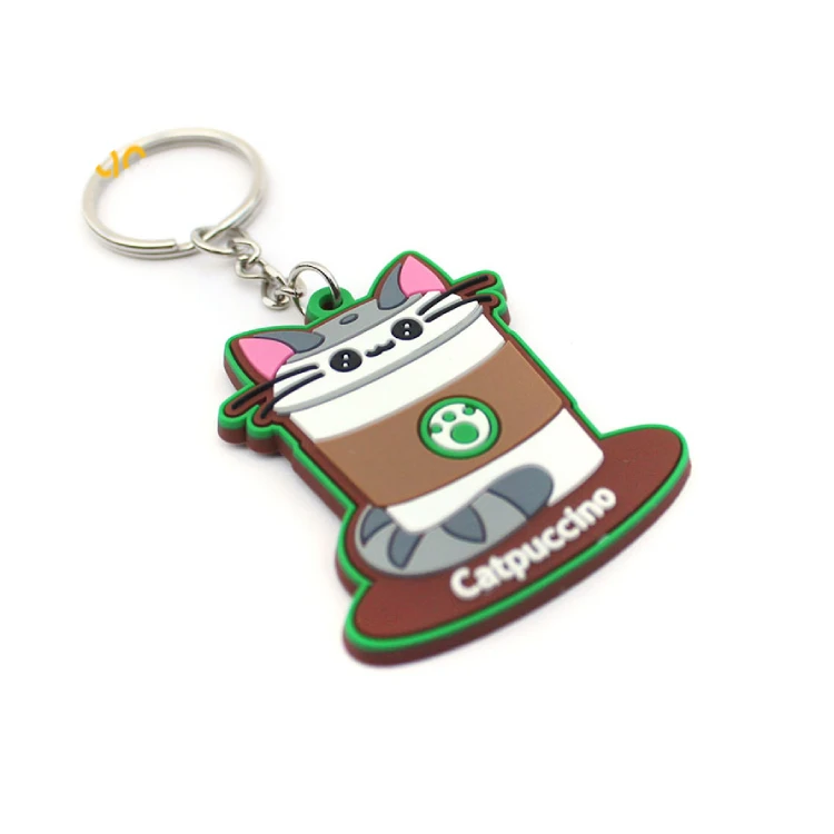 Factory custom cute design Logo 3D or 2D souvenir pvc keychain for match