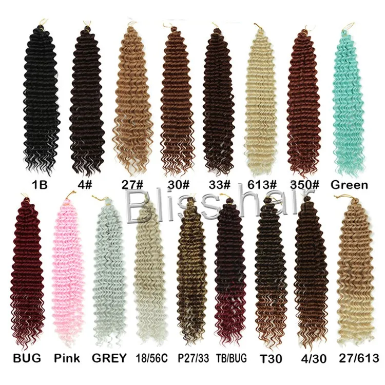 Synthetic freetress deep wave crochet hair styles Crochet Hair Extensions deep twist braiding hair