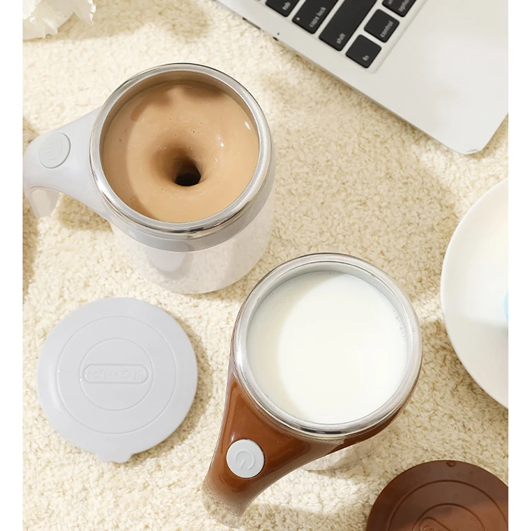 Ailingalaxy 380ml Custom Logo Automatic Self Stirring Mug Auto Mixing Coffee Cup Smart Drinkware Self Mixing Coffee Mug
