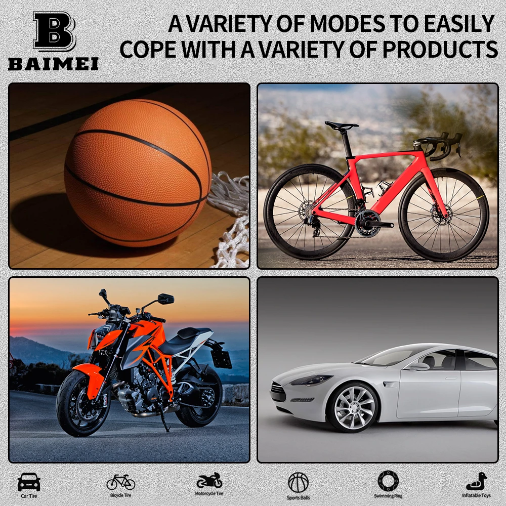 BM Mini Wireless Electric Portable Rechargeable Car Air Compressor Pump Digital Tire Inflator For Car Bicycle