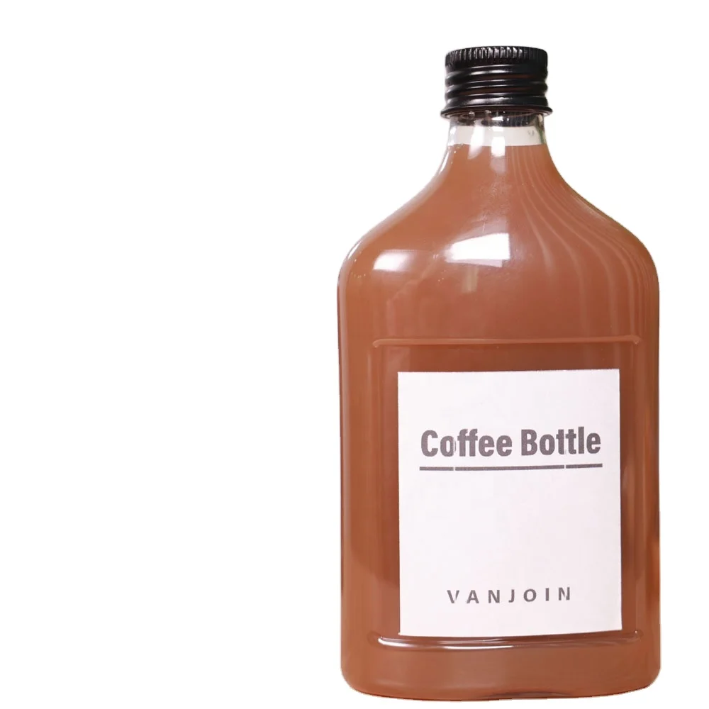 2oz 8oz Transparent Plastic Round Bottle for Cold Brew Coffee Bottle