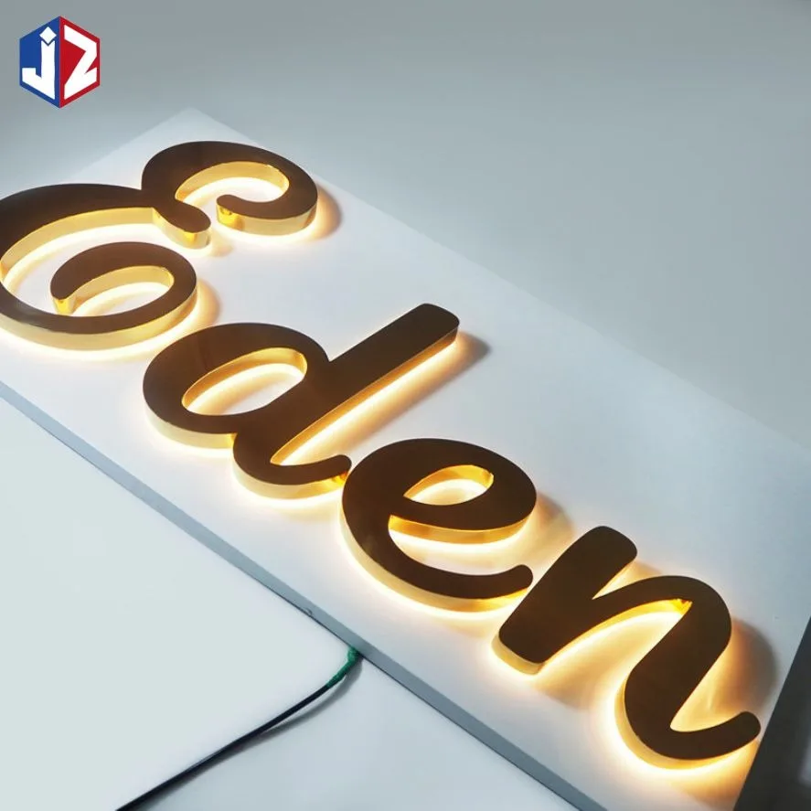 JINGJONG Manufacturer Custom 3D Led Backlit Letter Signage Company Logo Electronic Signs