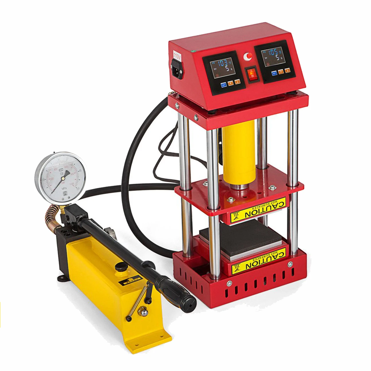 Auplex CNC 15 Ton Heat Press Machine with Dual 3x5 Inch Heated Plates Bundle Kit hydraulic heat press machine