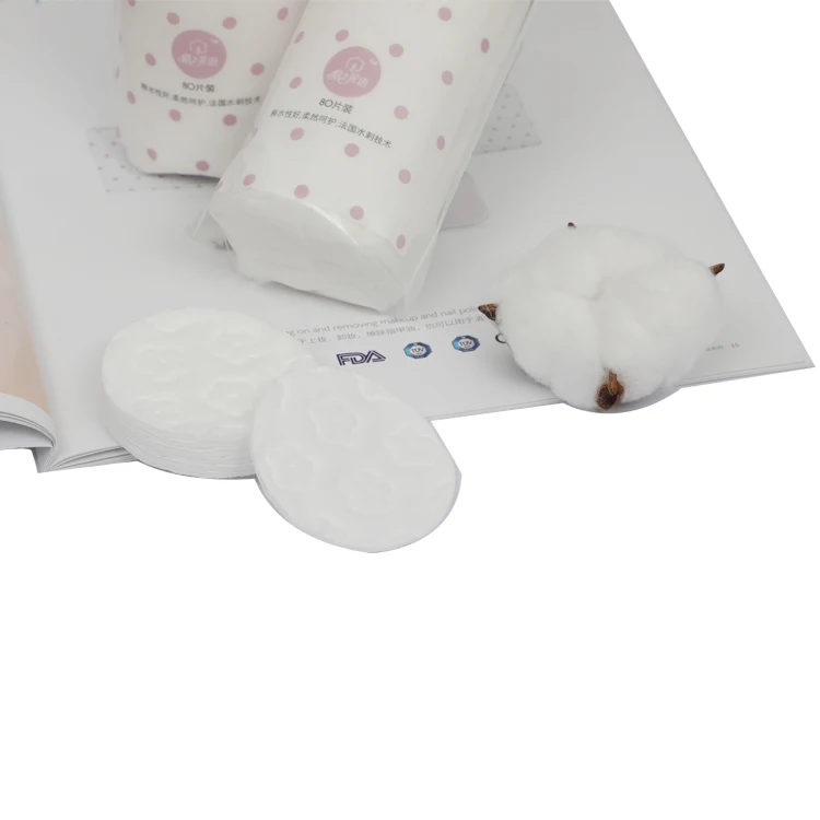 Factory Price Facial Skin Care Disposable Cotton Pads Highly Absorbent Thickened Soft Cotton Pads