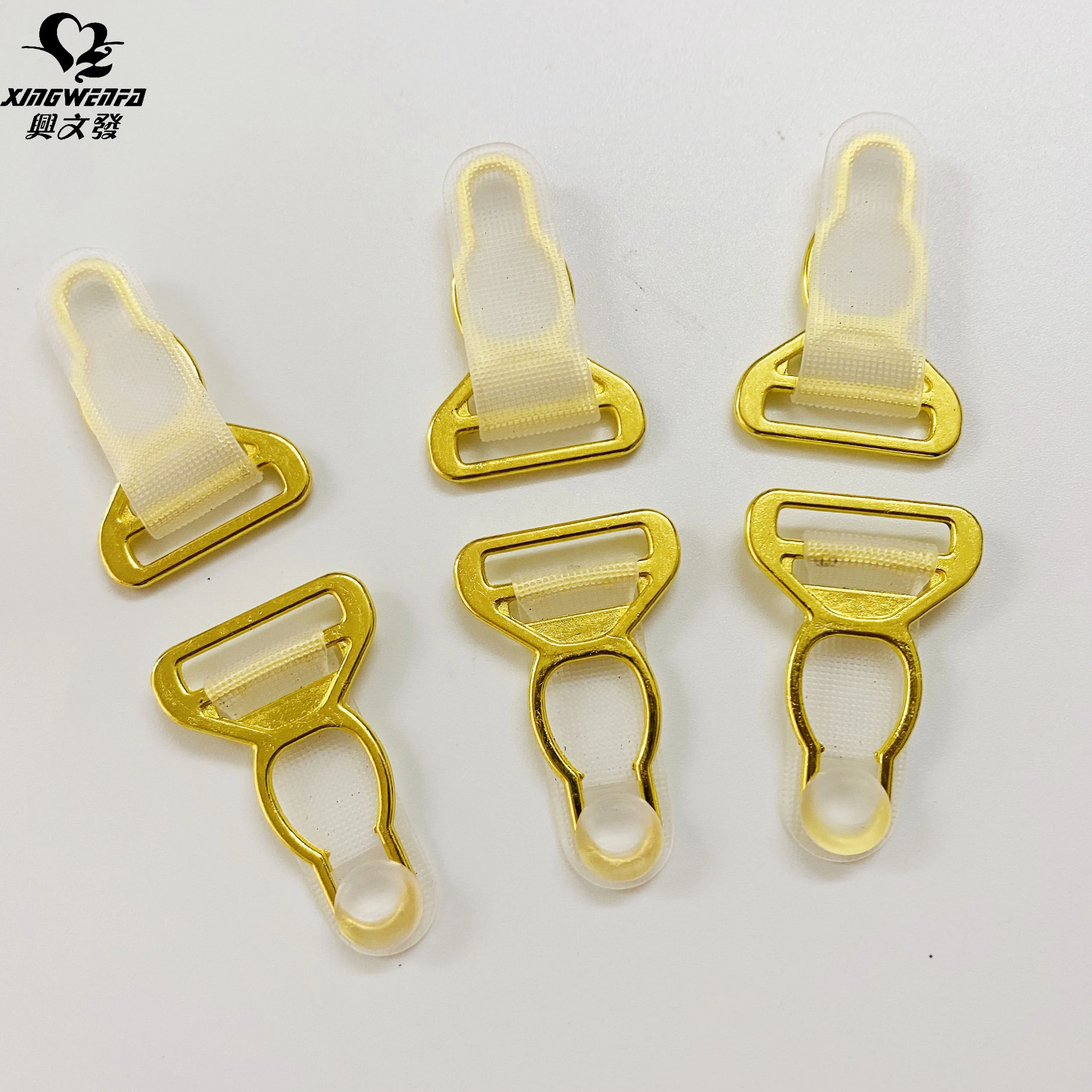 Garment accessories 15mm gold silver Zinc alloy adjustable garter belt hook clip