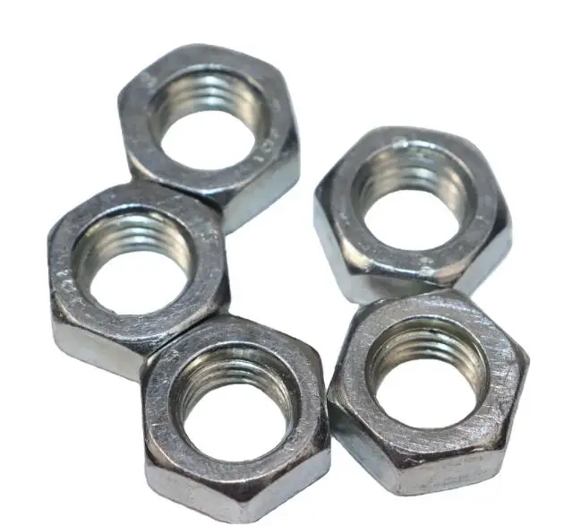 DIN 934  Chinese fasteners hex nut carbon steel   High quality and low price  blank nut hex nut   customizable  brass nutsert
