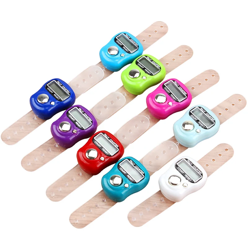 Electronic Digital Counter LCD Portable Hand Operated Tally for Kitchen Random Colo Stopwatch