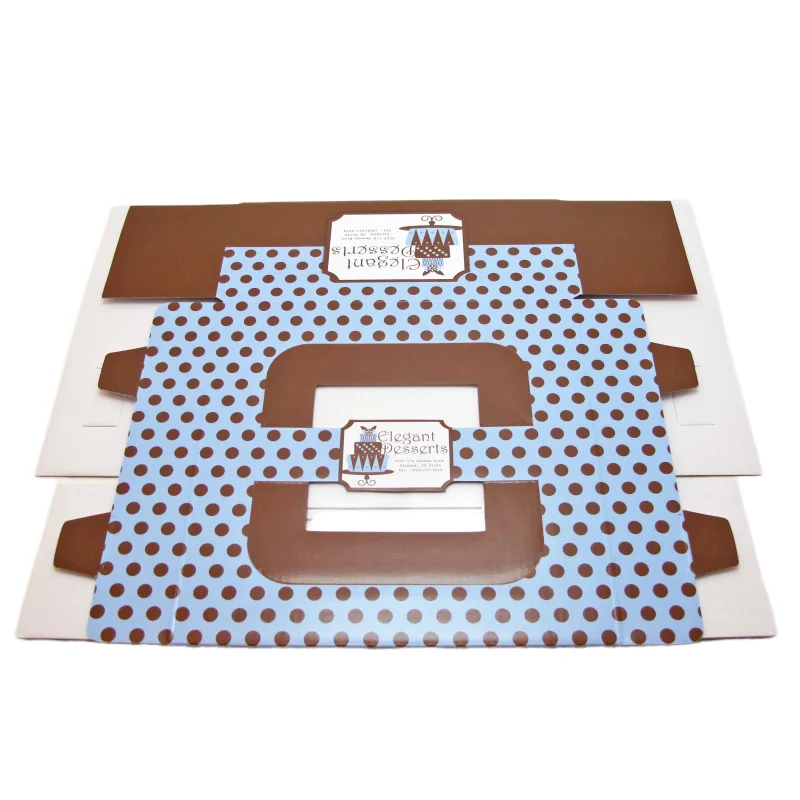 Cake Boxes 10 Inch Bakery Box with Handle and Viewing Window for Cakes,Cupcakes,Cookies Donuts,Pastries, Custom Design Cake Box