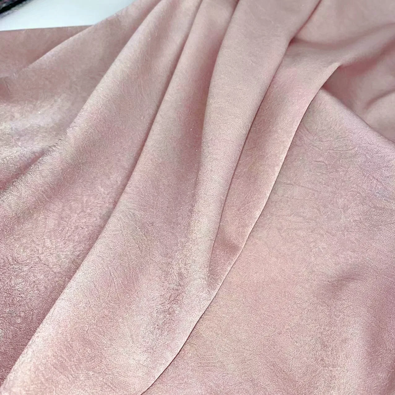 122gam imitation acetic velvet glitter silver soft crepe fabric for women dress and shirts