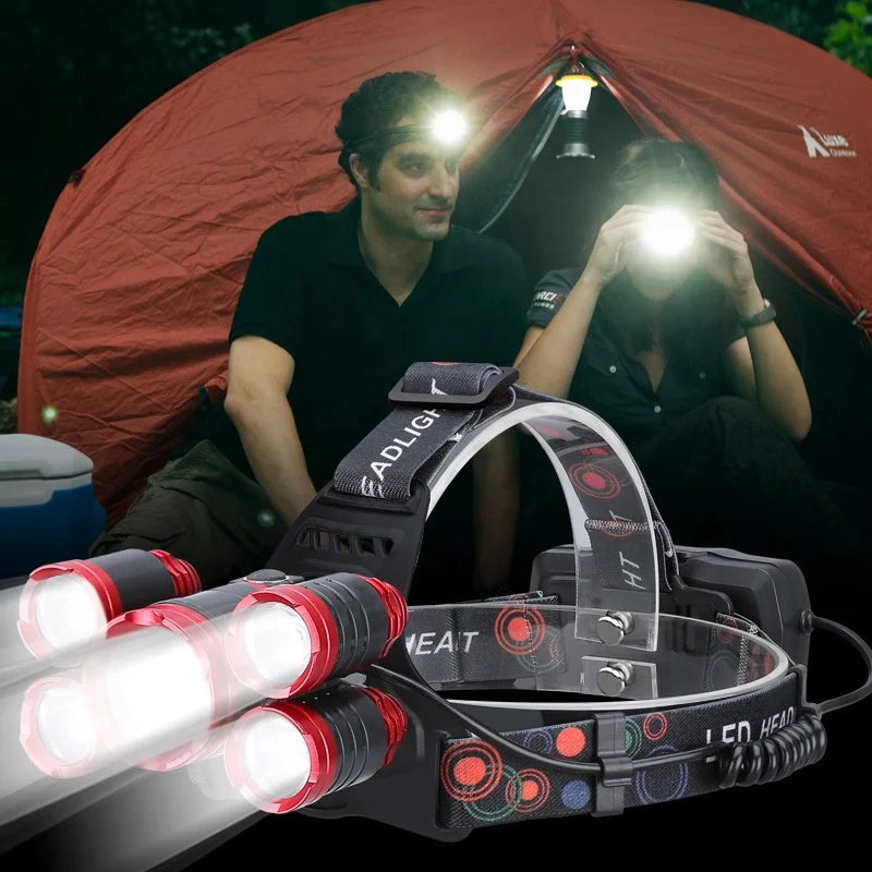 Hot sales led rechargeable usb waterproof outdoor head lamp