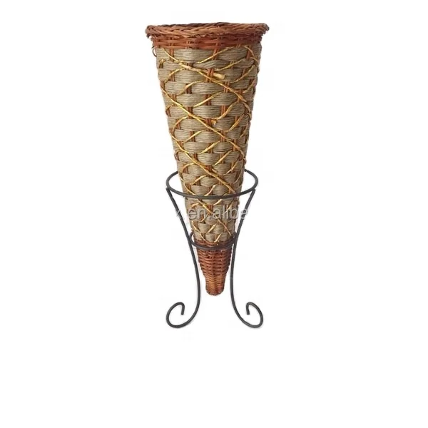  cone shape decoration vase with wire