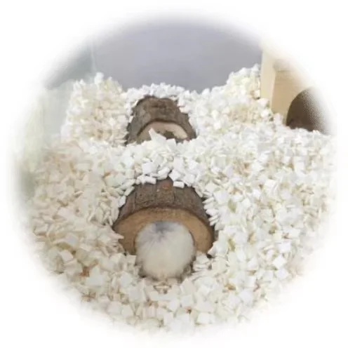 small pet paper bedding lab bedding pure white low dust pet litter cellulose paper twist chip hamster bedding
