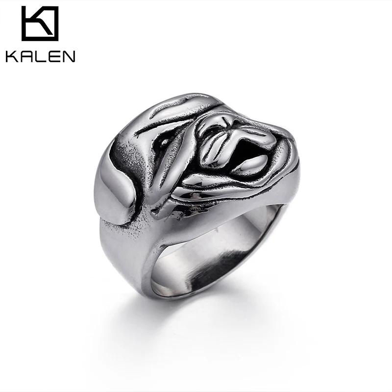 Мужское металлическое кольцо KALEN Lovely Doggy Design