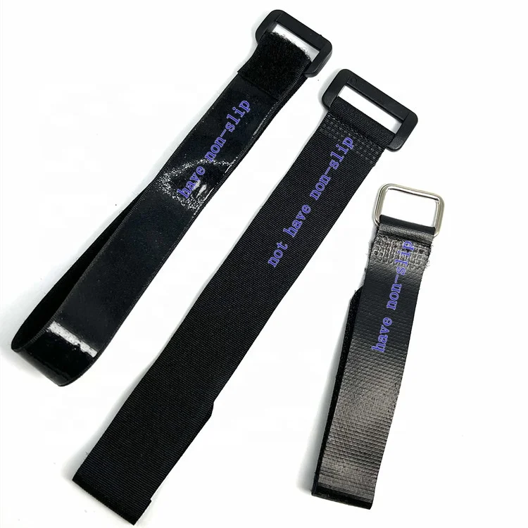 Fastening wraps Cable Wire strap custom size adjustable Reusable non-slip strap hook and loop strip with plastic buckle