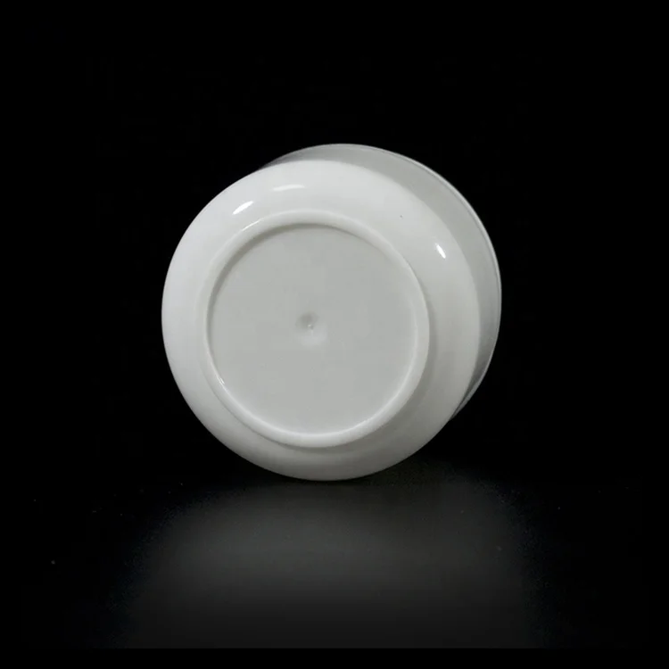 cosmetic cream body scrub container 10g 20g 30g 50g 100g 150g 200g 250g White PP plastic jar with gold silver edge dome lid