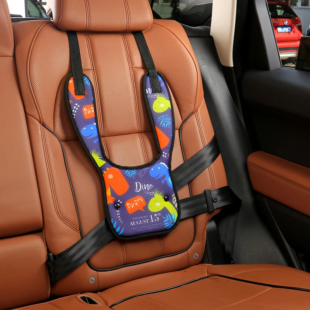 Cartoon Child Car Seat Cushion Portable Seat Belt Bellyband Style